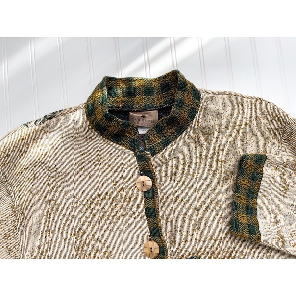 vtg‎ John Deere Scene Weavers country farm tractor woven tapestry jacket coat - Picture 4 of 8